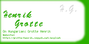 henrik grotte business card